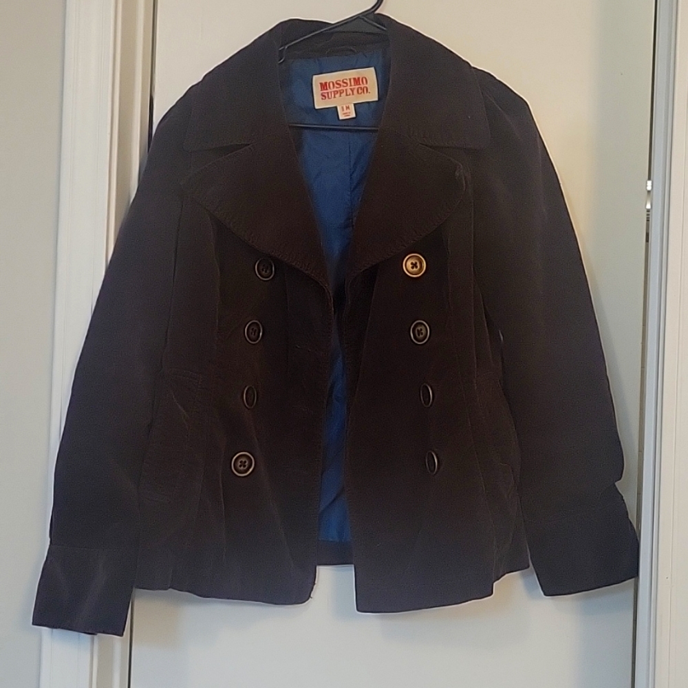 Brown soft pea coat jacket. Mossimo med women's